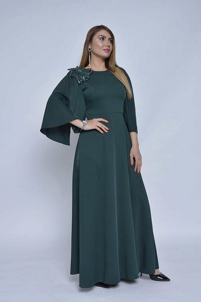 Nichii Long Sleeve Wide Butterfly Long Dress