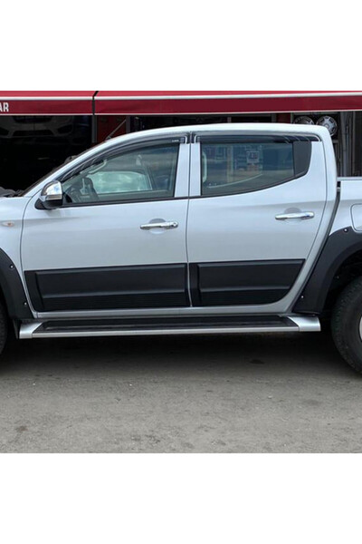 DELUXETUNING Set Protectii laterale pentru usi compatibile Mitsubishi L200 2015-2020, 2020->, plastic ABS