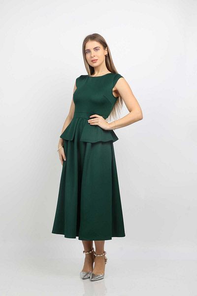 Nichii Women's Sleeveless Two-Layer Midi Dress