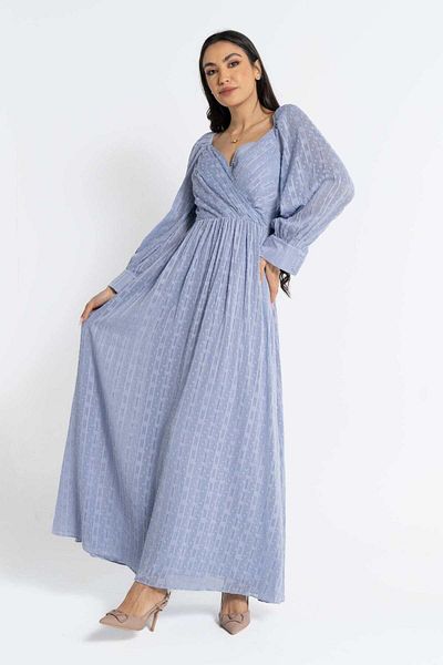 Nichii Women's Long Sleeve Embroidered Maxi Dress
