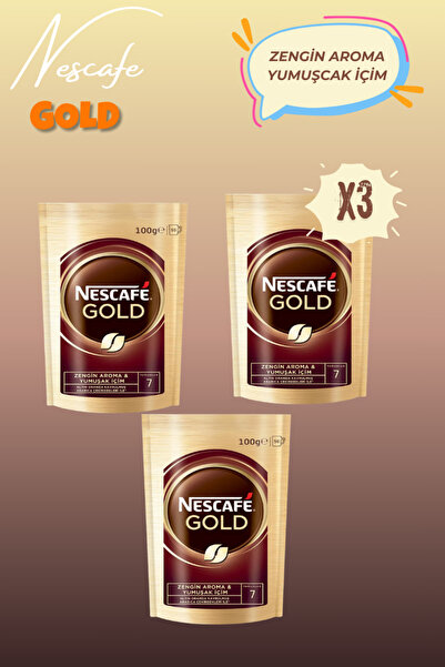 Nescafe Gold 100 gr x3 Adet Avantaj Paket
