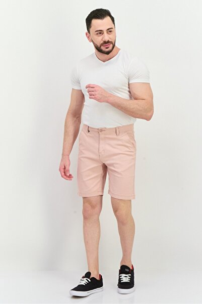 Bewley Ritch Men Regular Fit Plain Chino Shorts, Pink