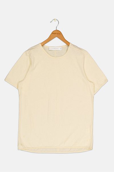 Scene & Heard Kids Boy Round Neck Short Sleeves Plain T-Shirt, Ivory