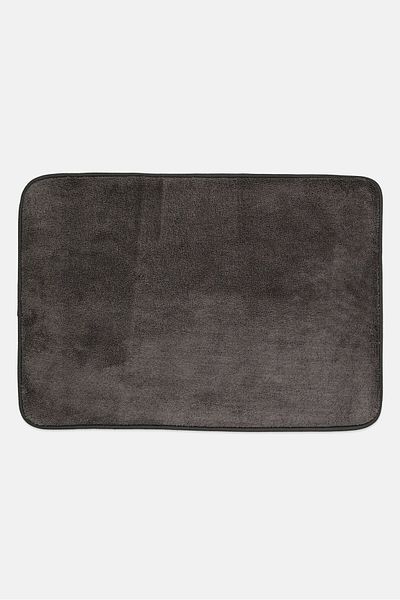 Chateau Collection Charcoal Infused Memory Foam Bath Mat, Charcoal Grey