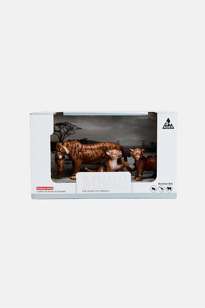 World Of Animals 3 Pcs Model Series Animal Figure Tiger