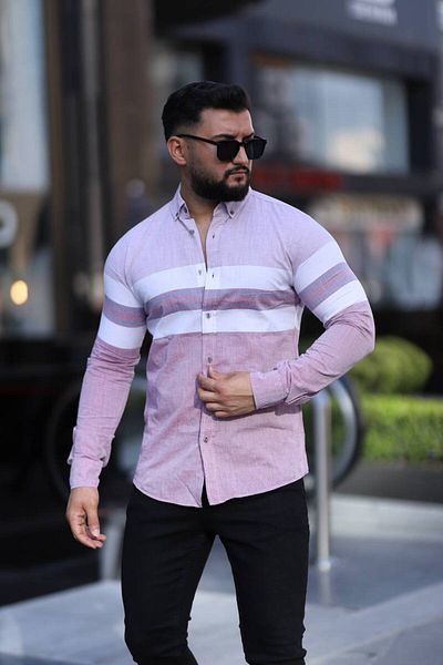 Klothy Men's Long Sleeve Panel Shirt 2400-12