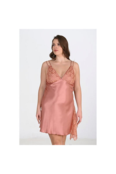 MİRALİVE MARSiLYAN- فستان نوم نحاسي مقاس كبير 2109