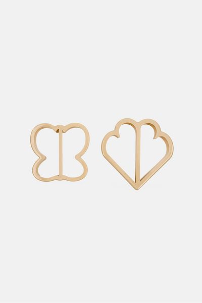 BEBEHOME Heart And Butterfly Shape Sandwich Cutters, Beige