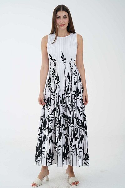 Nichii Women's Floral Maxi Dress with Cutout Detail