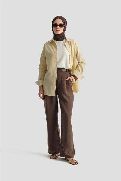 Armine Linen Basic Shirt 25Y3726 Lemon