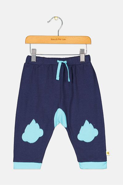 Cheekee Munkee Toddlers Boy Plain Drawstring Jogger Pants, Navy