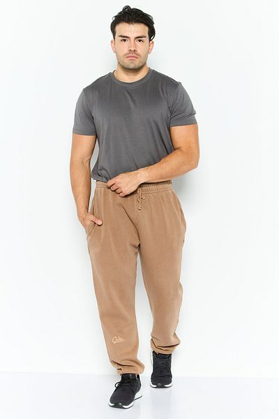 CROOKS CASTLES Men Regular Fit Brand Logo Sweatpants, Brown