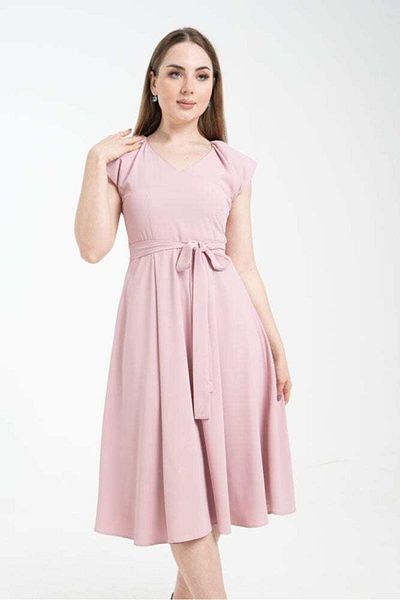 Nichii Sleeveless Midi Dress with Waist Belt