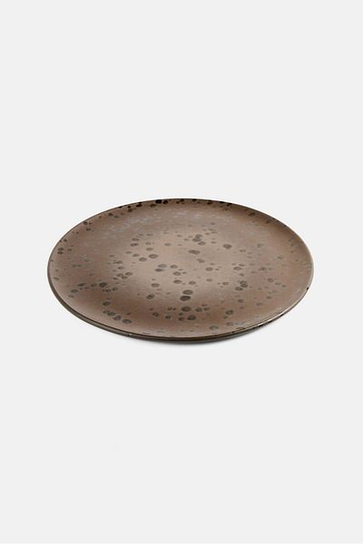 RAW Crafted Concept Stoneware Spotted Lunch Plate 23 D cm, Black