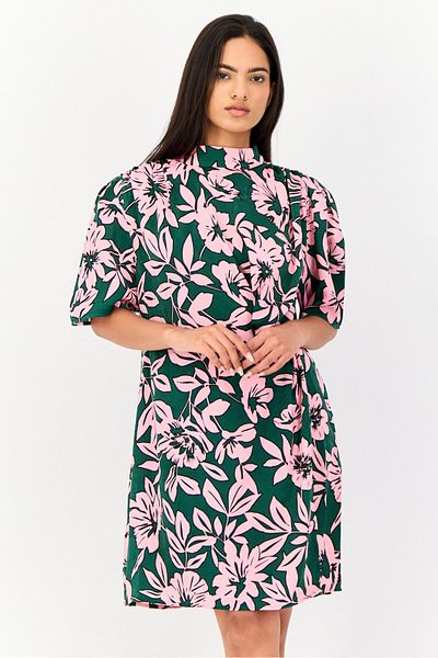 Another Sunday Women Floral Print Mini Dress, Multicolor