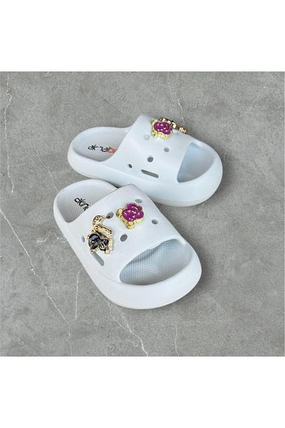 AkınalBella Girl Child Light Orthopedic Sole Sticker Pool Beach Daily Slippers