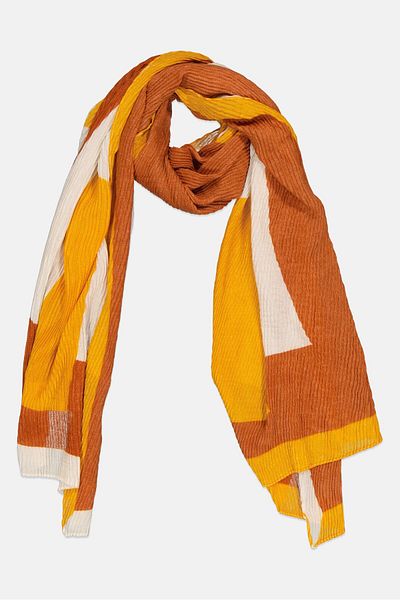 Max Studio Women Textured Scarf 190 x 90 cm, Orange