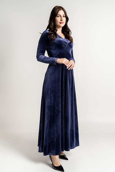 Nichii Velvet Long Sleeve Maxi Dress