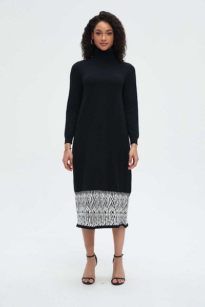 Nichii High Neck Midi Dress for Women