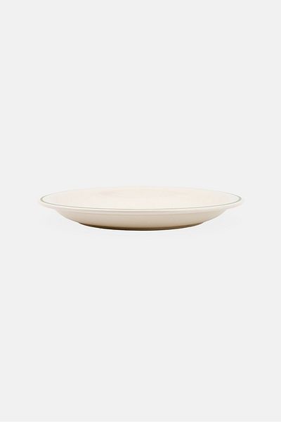 Muy Mucho Vivo Ceramic Flat Plate, White
