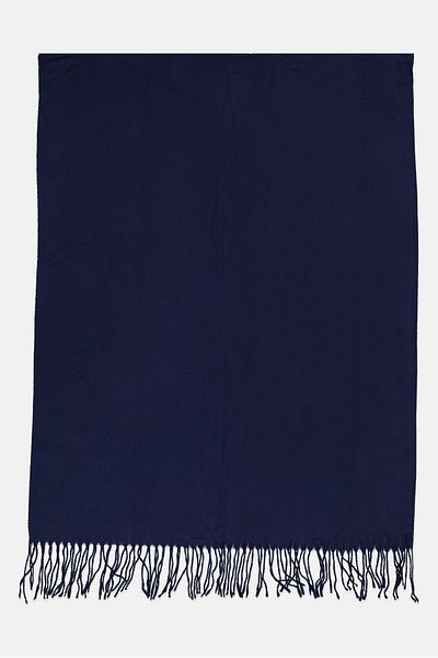 Casa Caracol Women Plain Scarf 75 x 184 cm, Navy Blue