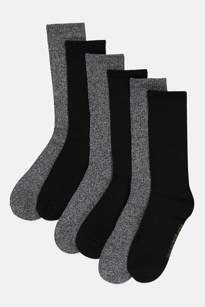 Ben Sherman Men 6 Pairs Brand Logo Crew Cut Socks, Multicolor