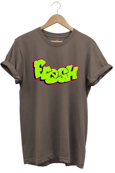WİDİ Унисекс тениска с неонов текст Fresh Graffiti, 100% памук, стандартна кройка