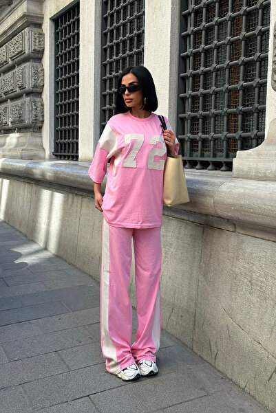 Bliss Γυναικείο σετ αθλητικών φορμών με κοντό μανίκι με λεπτομέρειες, άνετο και ελαφρύ