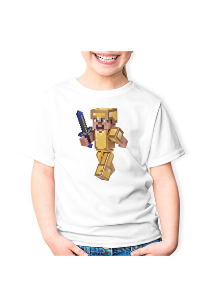 OEM Tricou copii Minecraft Gold Skin Cool