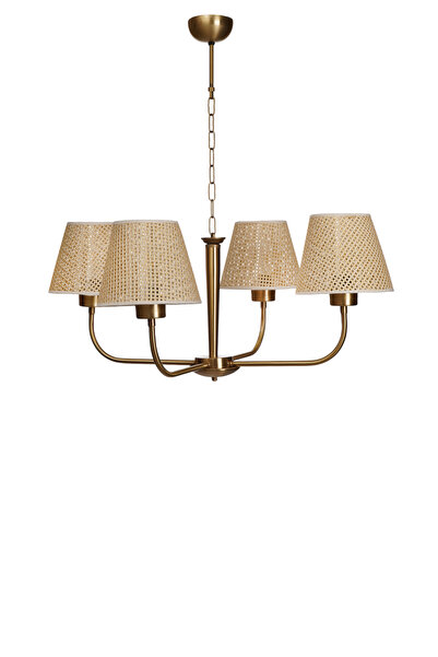 Lumexx APOLLO 4 LÜ ESKİTME PETEK ABAJURLU AVİZE