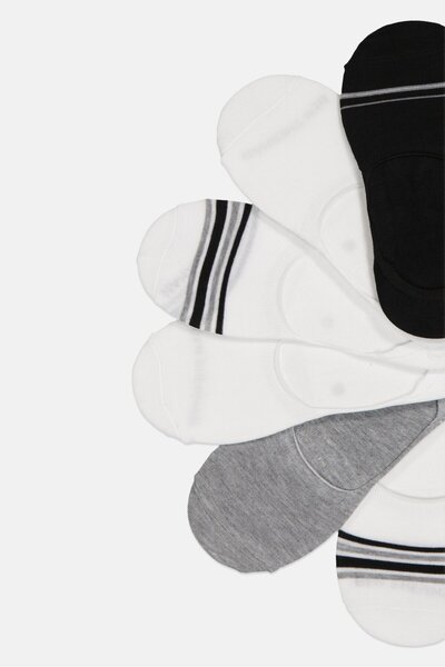 Ben Sherman Men 6 Pairs Brand Logo No Show Socks, Multicolor