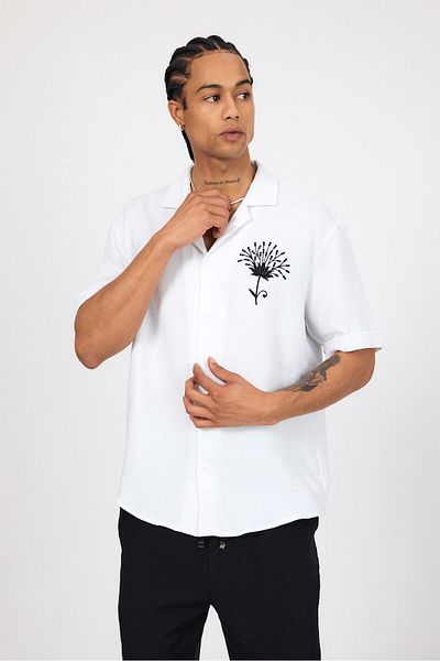 Weyeze Embroidery Detailed Shirt Ag-Y18013Lns