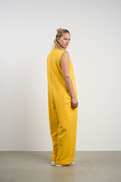 HANIQA Kadın Büyük Beden Çizgili Spor Tulum