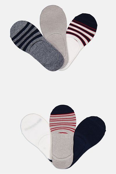 Ben Sherman Men 6 Pairs Brand Logo No Show Liner Socks, Multicolor