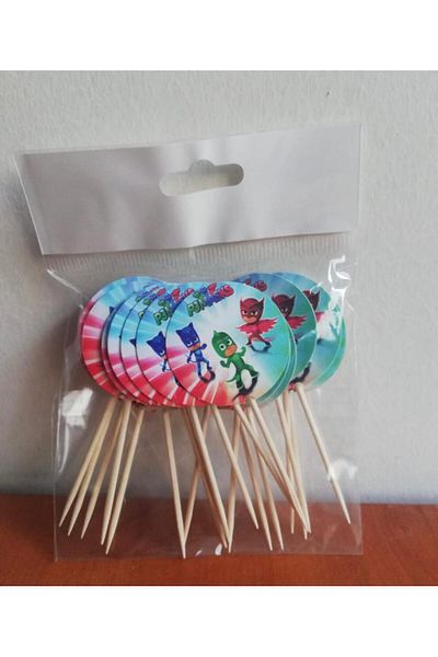 AKTEZ-EL 20 Pieces 3J Masks Themed Toothpicks