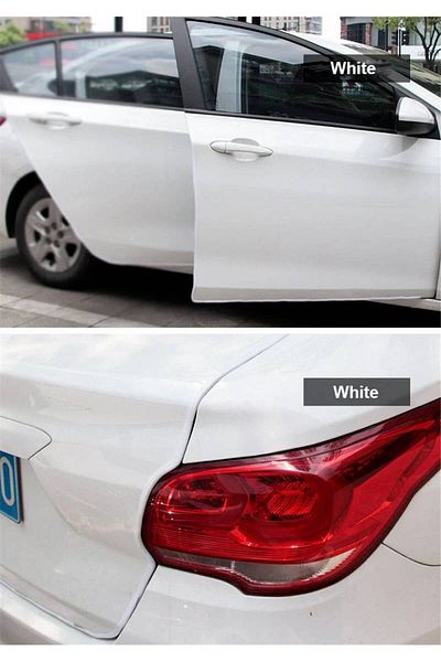 BGRJ Automotive White car door protection strip, metal insert