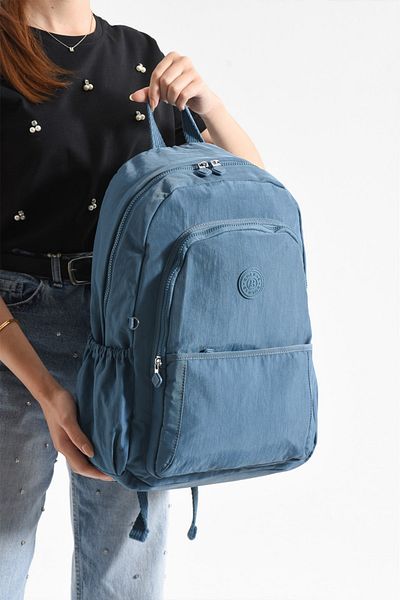 Çanta Sepetim Rucsac de școală și de călătorie din țesătură importată rezistentă la apă, cu compartiment pentru laptop