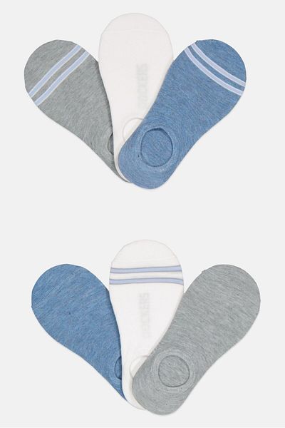 Dockers Men 6 Pairs Brand Logo Silicone Heel Grip Socks, Multicolor