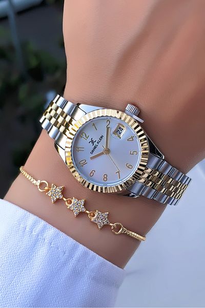 Daniel Klein Women's Wristwatch Original Invoice 2 Years Warranty 3Atm Waterproof Numeral Bracelet Gift