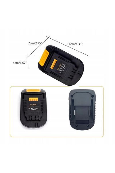Rosfix Adapter / Konwerter akumulatora Milwaukee 18V do Dewalt 18V (MIL18DL)