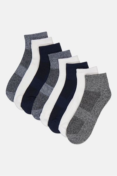 Ben Sherman Men 8 Pairs Brand Logo Breatheable Mesh Socks, Multicolor