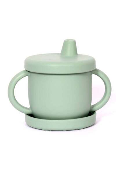 Mommy's Bliss كوب تدريب للأطفال من السيليكون باللون الأخضر (قطعة واحدة)، خالٍ...