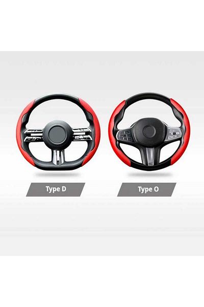 BGRJ Automotive Red steering wheel trim, steering wheel cover, universal 38cm