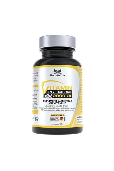 Boost4Life Food supplement, Vitamin PREMIUM D3, 2000 IU, Boost4Life, MGCaps®, 60 capsules