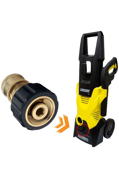 Rosfix Adaptor / conector M22 pentru conectarea accesoriilor cu conector rapid de 1/4" la Kärcher M22 (1/4QRC-M22*1.5)