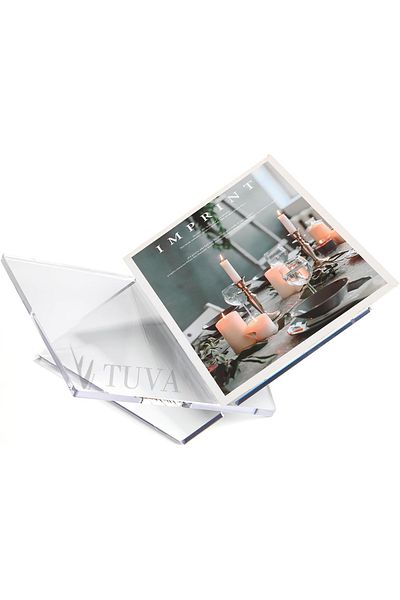 TUVAREKLAM Tuva Transparent Plexi Rahle Decorative Book Holder & Magazine Holder Living Room Home Office Bedroom (Multiple Colors)