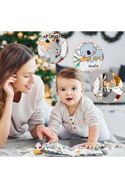 Shem 3D Touch Sense High Contrast Cloth Book Sensory Early Learning Soft Baby Book