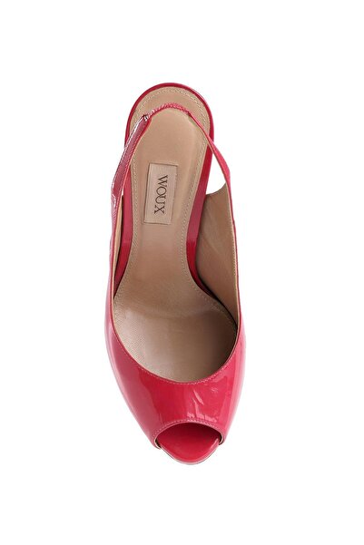 Deriderim Stiletto din piele naturală lucioasă cu toc înalt fucsia