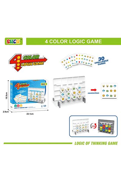rexa 4 Color Logic Matching Game Brain Training Logical Thinking Baby Toddler Kid Toy