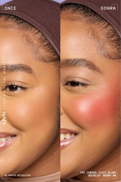 NYX Professional Makeup Fat Cheeks Islak Bitişli Likit Allık - 6 Bouncin' Berry